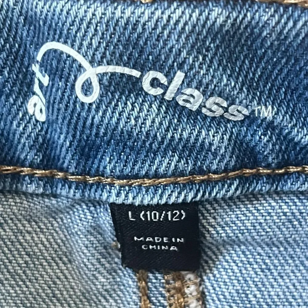New With Tags Art Class Girls Distressed High Rise Mini Skirt Size L 10/12